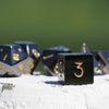 7 Piece Gun Metal Set-Gold Numbers with Case
