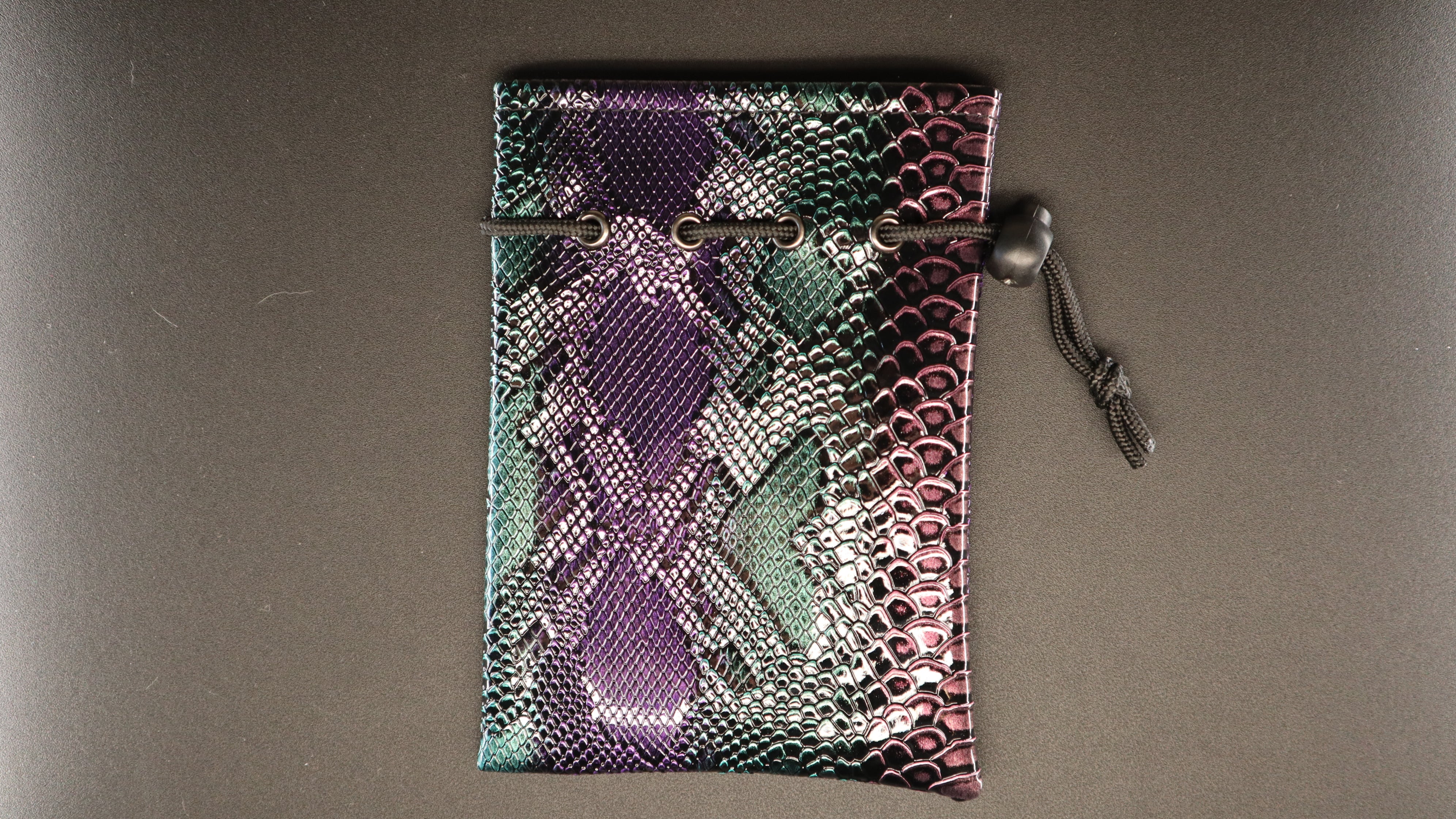 Dragon Hide Dice Bag (Green & Purple Bag) 12A