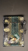 Dragon Hide Dice Bag With Eye (Green, Gold, Purple Bag Yellow Eye) 4A
