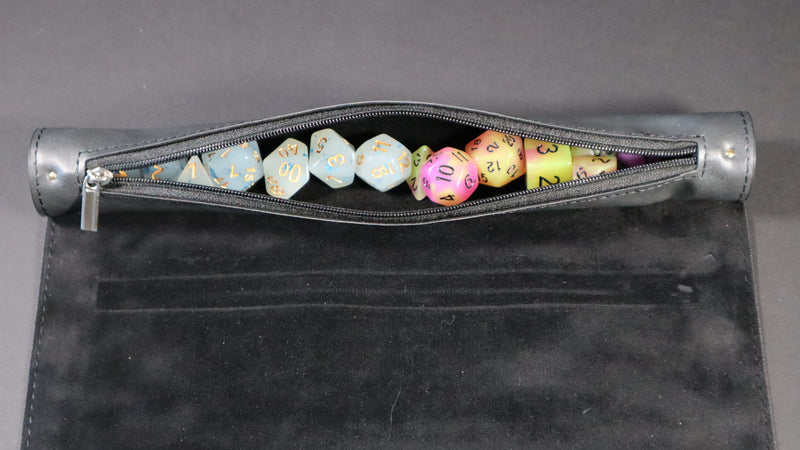 Geeky Villain Brand: Dice Mat and Storage - Dark Grey