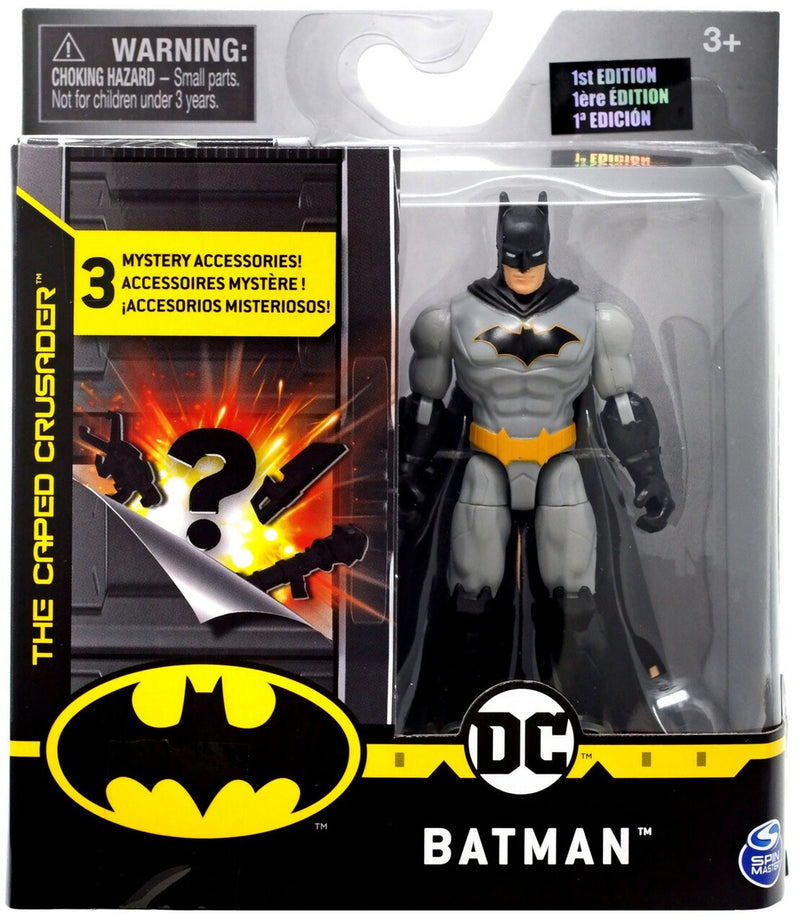 Batman: 4-Inch Action Figure with 3 Mystery Accessories