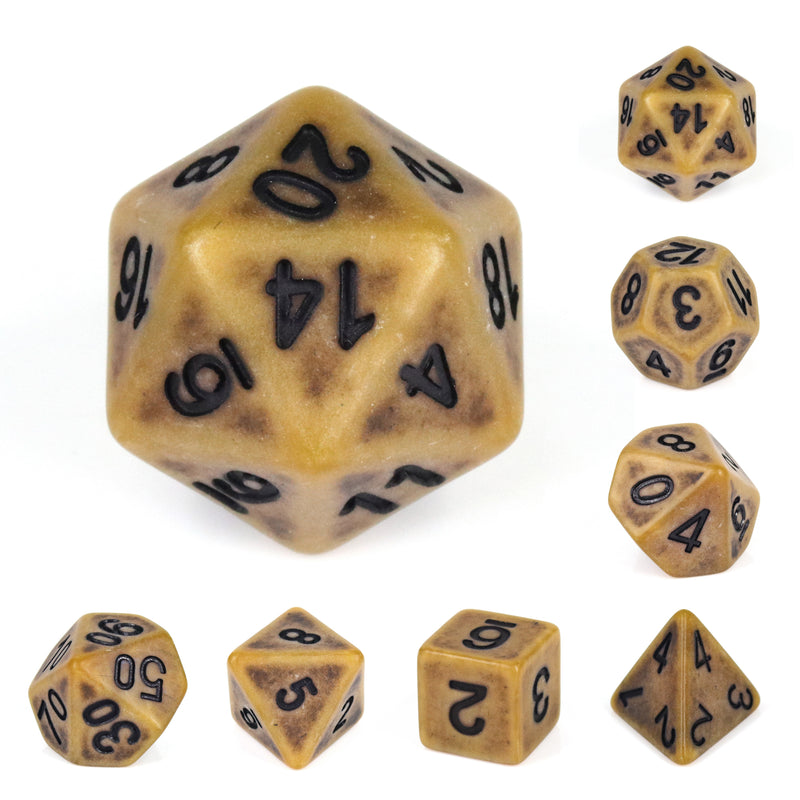 Gold Ancient - 7ct Dice Set