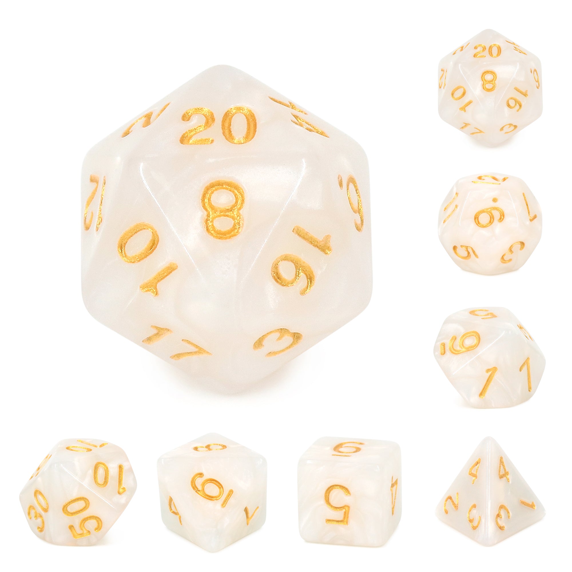 White Pearl - 7ct Dice Set