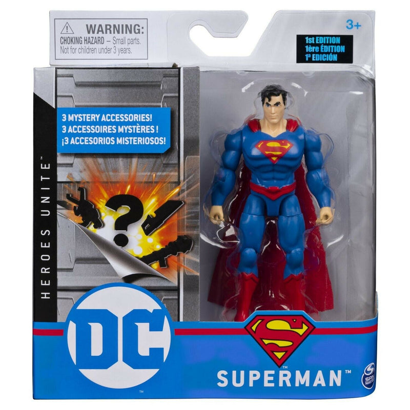 Superman: 4-Inch Action Figure with 3 Mystery Accessories