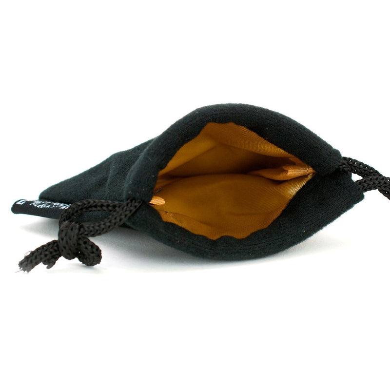 Easy Roller Dice Co: Dice Bag - Black Exterior Gold Interior Small